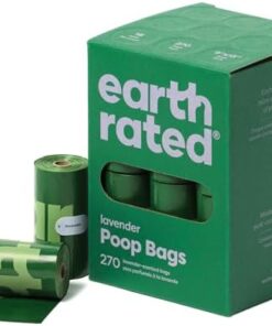 Earth Rated Dog Poop Bags, Guaranteed Leak Proof and Extra Thick Waste Bag Refill Rolls For Dogs, Lavender Scented, 270 Count