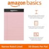 Amazon Basics Narrow Ruled 5 x 8-Inch Lined Writing Note Pads, 6 Count (50 Sheet Pads), Multicolor - Image 2