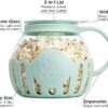 Ecolution Patented Micro-Pop Microwave Popcorn Popper with Temperature Safe Glass, 3-in-1 Lid Measures Kernels and Melts Butter, Made Without BPA, Dishwasher Safe, 3-Quart, Aqua - Image 4