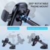 Car Phone Holder Mount Phone Mount for Car Windshield Dashboard Air Vent Universal Hands Free Automobile Cell Phone Holder Fit for iPhone Smartphone Carbon Fiber - Image 4