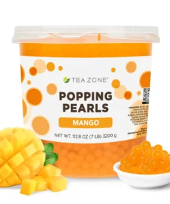 Tea Zone Mango Popping Pearls - Jar (7 lbs)