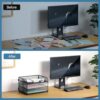 3-Tier Letter Tray Paper Organizer with Handle, Compact Mesh Desk File Organizer for Home Office Supplies Desktop Accessories,Black - Image 3