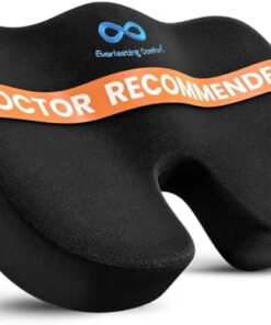 Everlasting Comfort Doctor Recommended Memory Foam Seat Cushions for Office Chairs - HSA FSA Eligible Tailbone Pain Relief Cushion