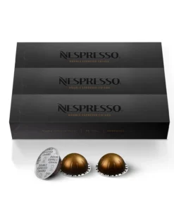 Capsules VertuoLine, Double Espresso Chiaro, Medium Roast Coffee, 10 Count (Pack of 3) Coffee Pods, Brews 2.7 Ounce (VERTUOLINE ONLY)